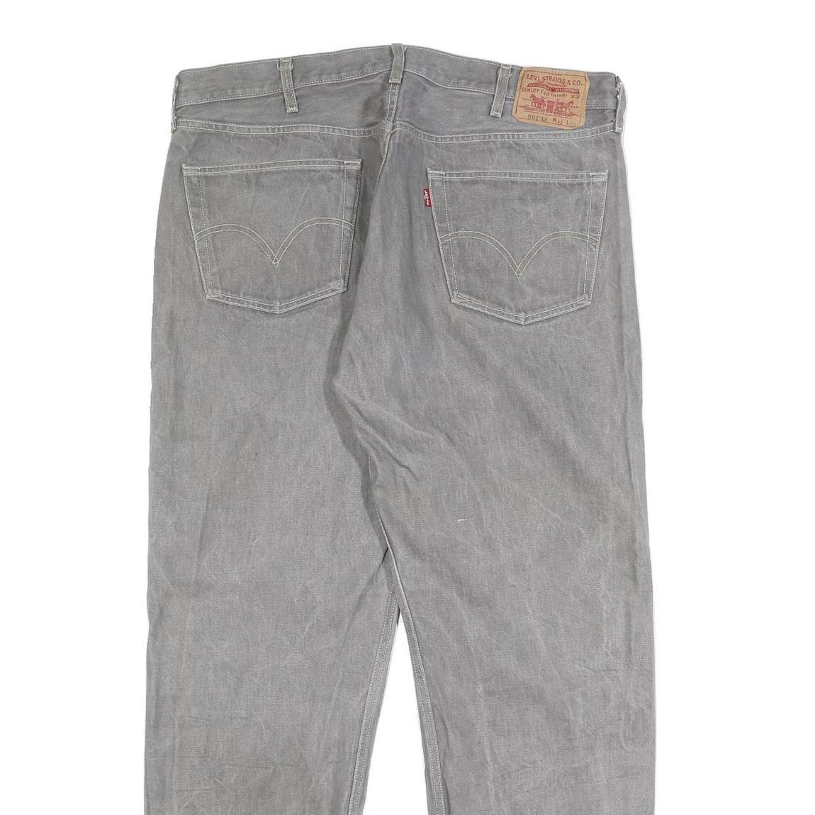 LEVI'S 501XX Mens Jeans Grey Regular Straight Denim Medium W38 L32 Classic Fit