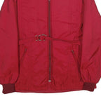 Mens Red Zip Up Casual Jacket L Plain Stylish Lightweight Comfortable