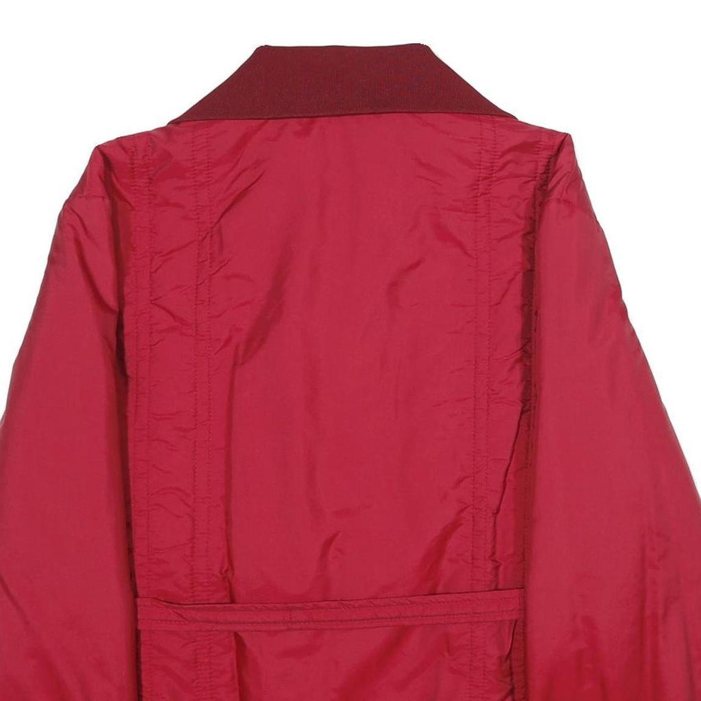 Mens Red Zip Up Casual Jacket L Plain Stylish Lightweight Comfortable