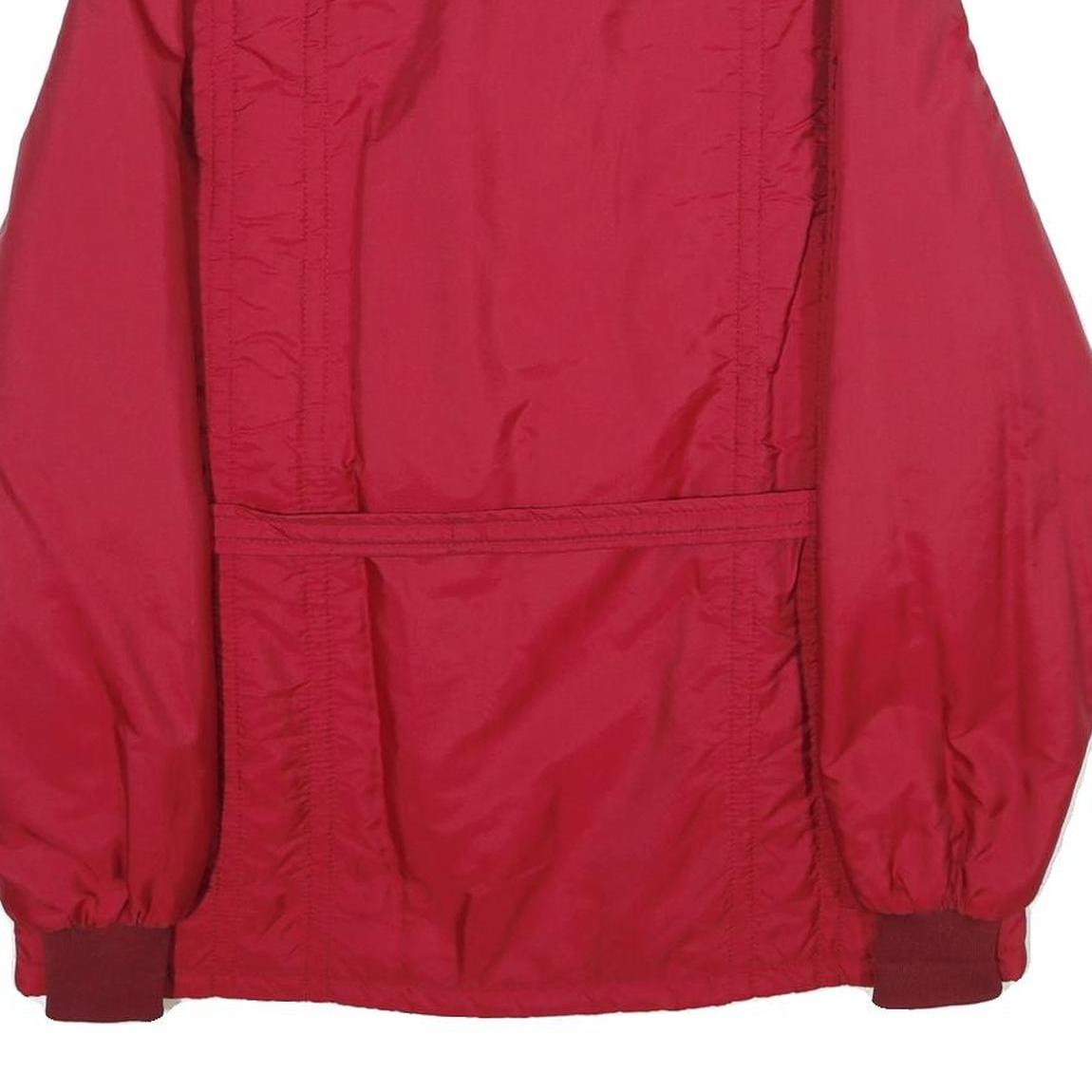 Mens Red Zip Up Casual Jacket L Plain Stylish Lightweight Comfortable