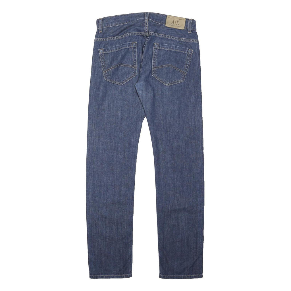 ARMANI EXCHANGE Mens Jeans Blue Regular Straight Denim Medium W30 L33 Stylish