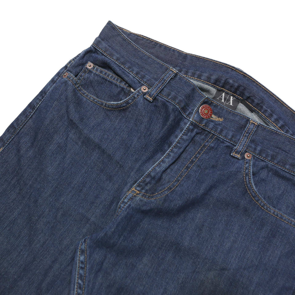 ARMANI EXCHANGE Mens Jeans Blue Regular Straight Denim Medium W30 L33 Stylish