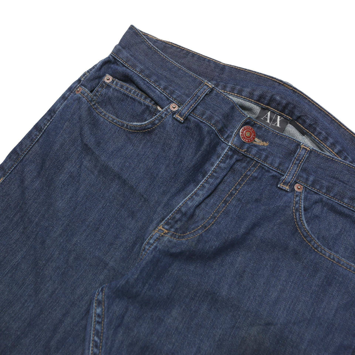 ARMANI EXCHANGE Mens Jeans Blue Regular Straight Denim Medium W30 L33 Stylish