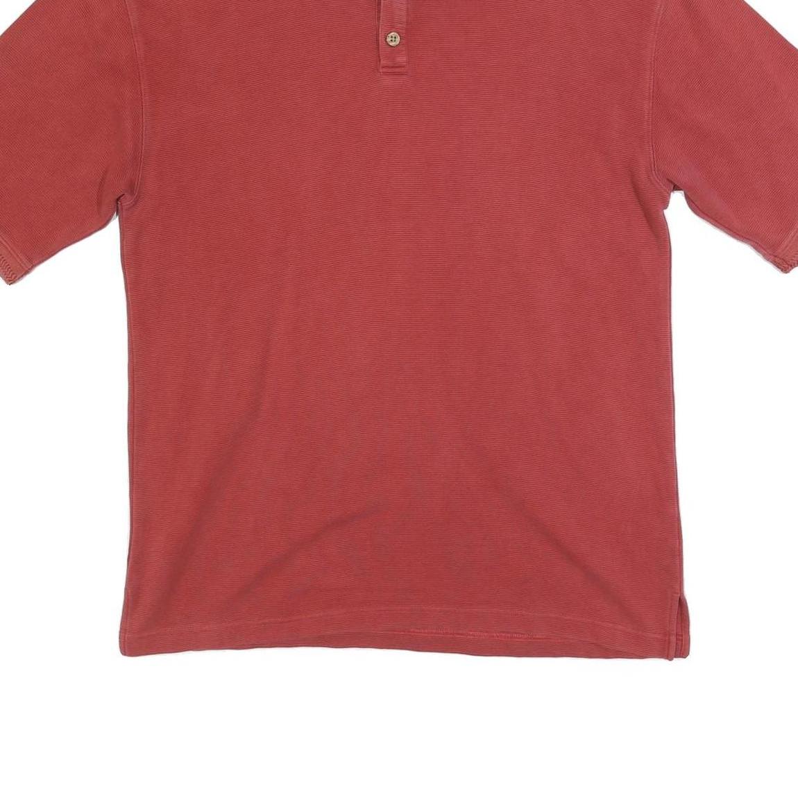 BARACUTA Mens Red Short Sleeve Plain Polo Shirt L Silk Blend Classic Fit