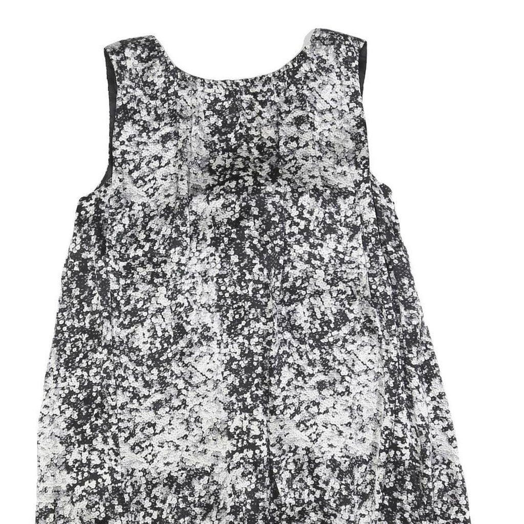 BY MALENE BIRGER Womens Black White Floral Silk Bubble Mini Dress S Elegant Chic