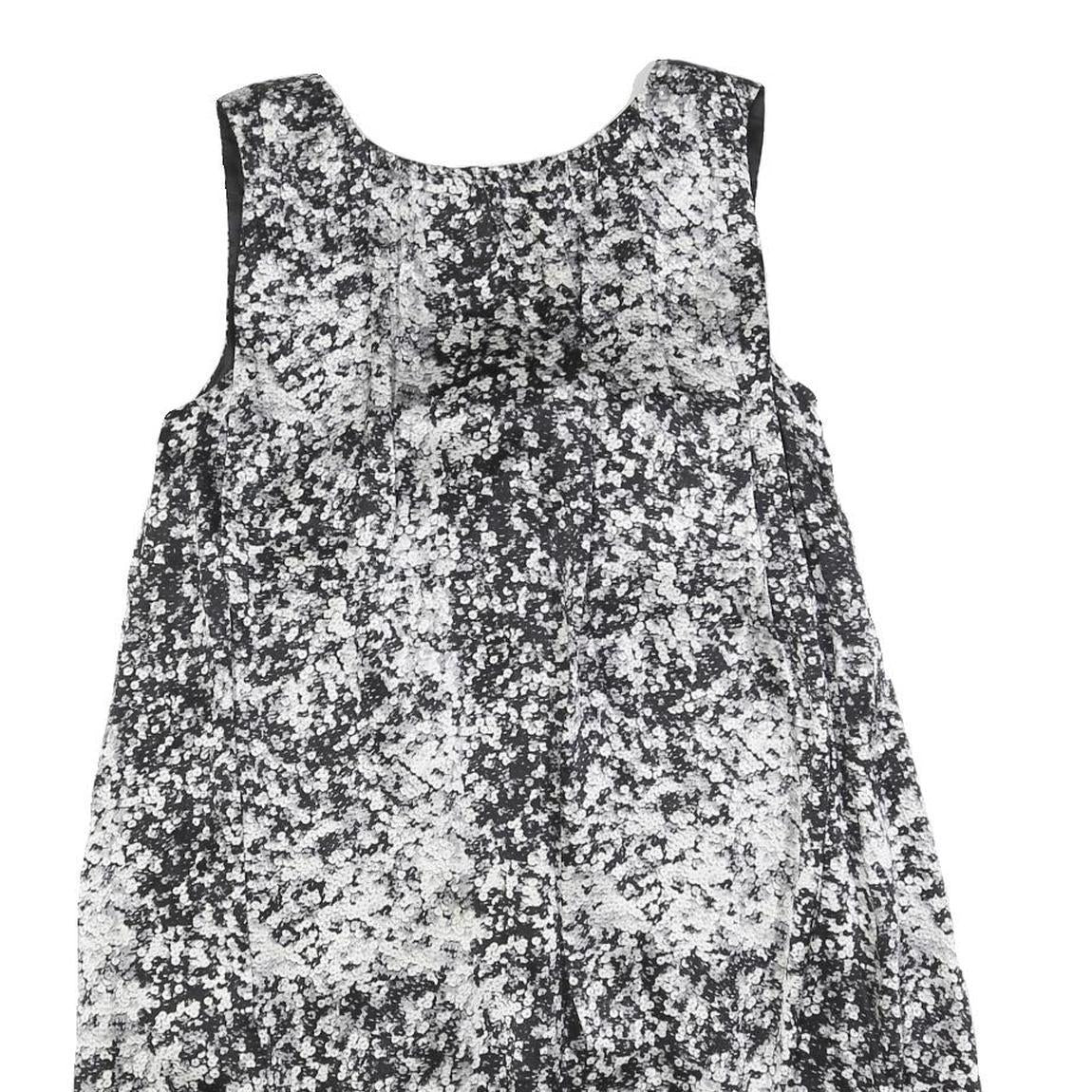 BY MALENE BIRGER Womens Black White Floral Silk Bubble Mini Dress S Elegant Chic