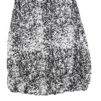 BY MALENE BIRGER Womens Black White Floral Silk Bubble Mini Dress S Elegant Chic