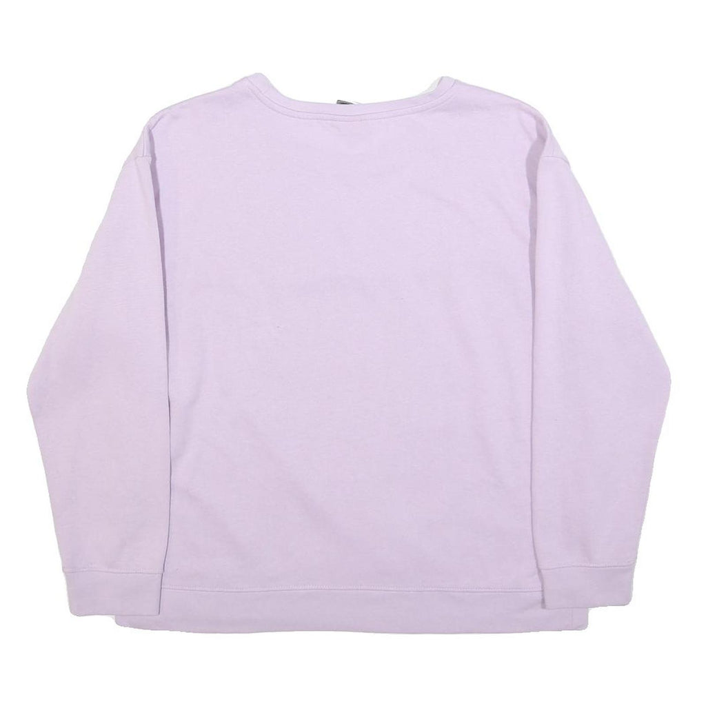 THE ROLLING STONES Womens Lilac Sweatshirt L Cotton Blend Crew Neck Long Sleeve