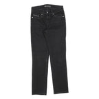 LEVI'S Womens Black Regular Straight Denim W26 L28 Zip Cotton Blend Jeans