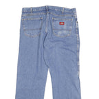 DICKIES Mens Regular Fit Blue Denim Jeans W34 L29 Zip Closure Classic Pocketed
