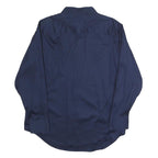 CALVIN KLEIN Mens Blue Shirt L Cotton Blend Classic Fit Long Sleeve Stylish