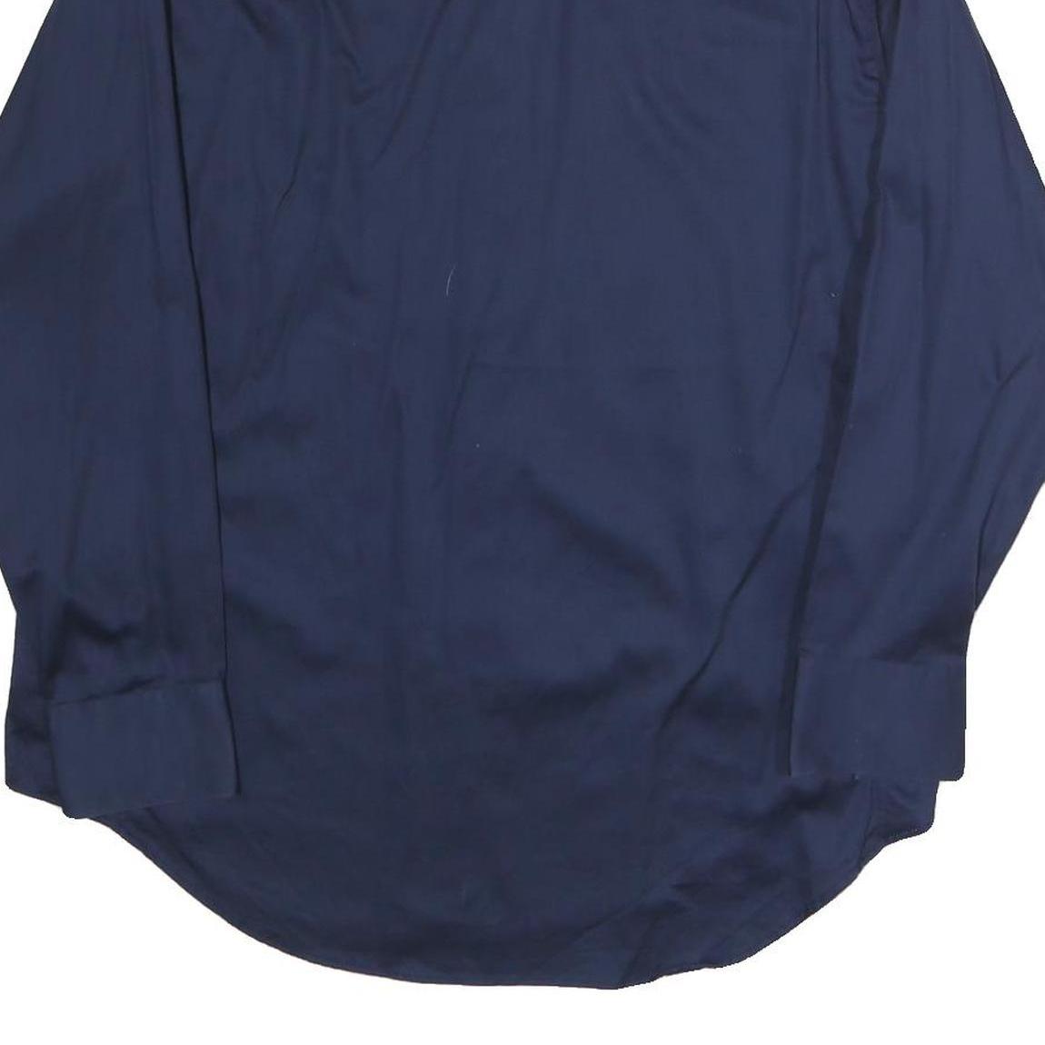 CALVIN KLEIN Mens Blue Shirt L Cotton Blend Classic Fit Long Sleeve Stylish