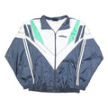 ADIDAS Mens Navy White & Green Track Jacket L Polyester Blend Zip Retro