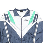ADIDAS Mens Navy White & Green Track Jacket L Polyester Blend Zip Retro