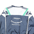 ADIDAS Mens Navy White & Green Track Jacket L Polyester Blend Zip Retro