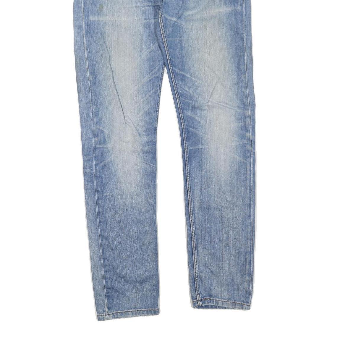 LEVI'S Womens 520 Regular Fit Skinny Denim Light Blue Jeans W28 L33 Zip Cotton