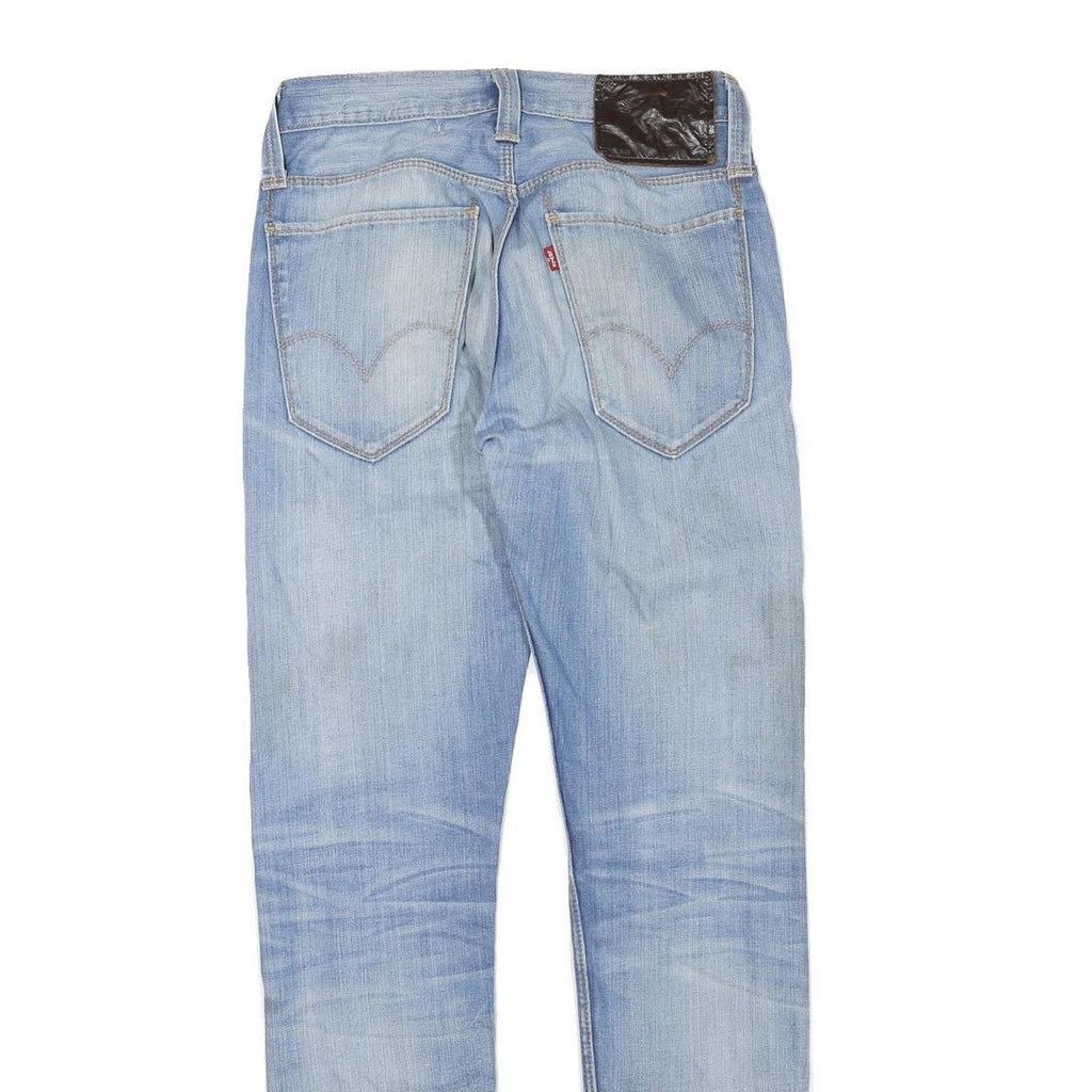 LEVI'S Womens 520 Regular Fit Skinny Denim Light Blue Jeans W28 L33 Zip Cotton