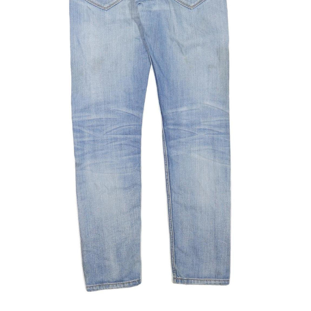 LEVI'S Womens 520 Regular Fit Skinny Denim Light Blue Jeans W28 L33 Zip Cotton