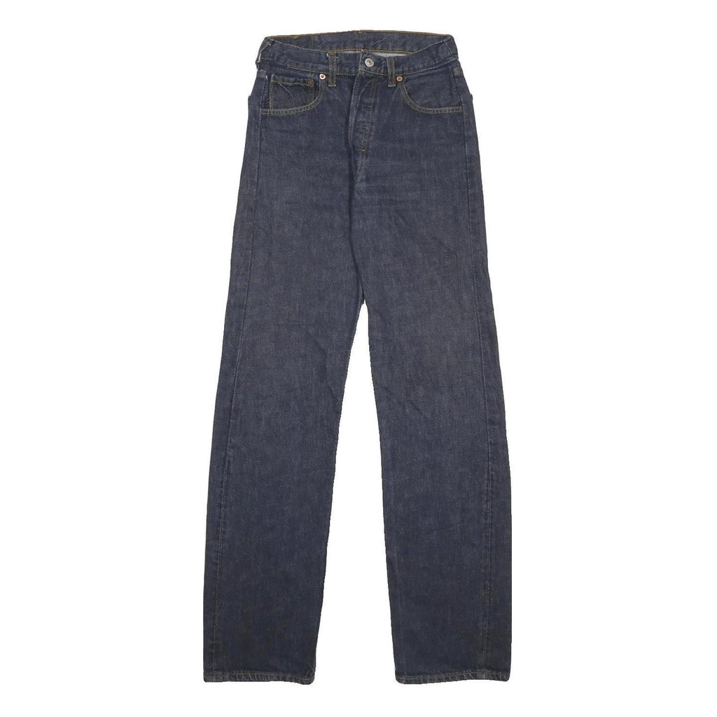 LEVI'S 501 Womens Jeans Blue Regular Straight Denim Medium W24 L34 Classic