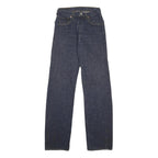 LEVI'S 501 Womens Jeans Blue Regular Straight Denim Medium W24 L34 Classic