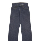 LEVI'S 501 Womens Jeans Blue Regular Straight Denim Medium W24 L34 Classic