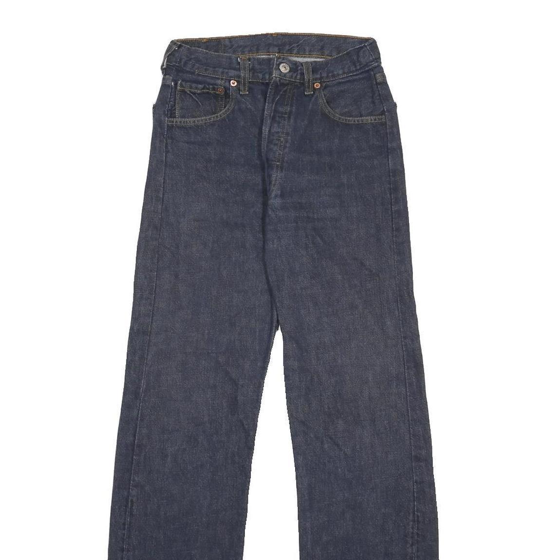 LEVI'S 501 Womens Jeans Blue Regular Straight Denim Medium W24 L34 Classic