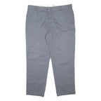 DICKIES Mens Cotton Blend Blue Regular Fit Straight Leg Trousers W44 L32