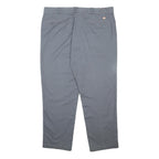 DICKIES Mens Cotton Blend Blue Regular Fit Straight Leg Trousers W44 L32