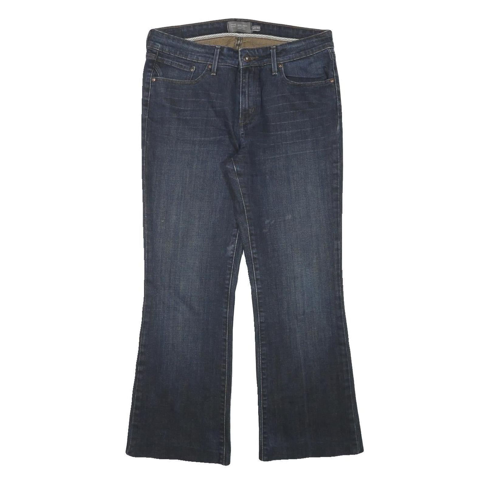 LEVI'S Womens Regular Fit Blue Denim Straight Jeans W30 L26 Classic Cotton Blend