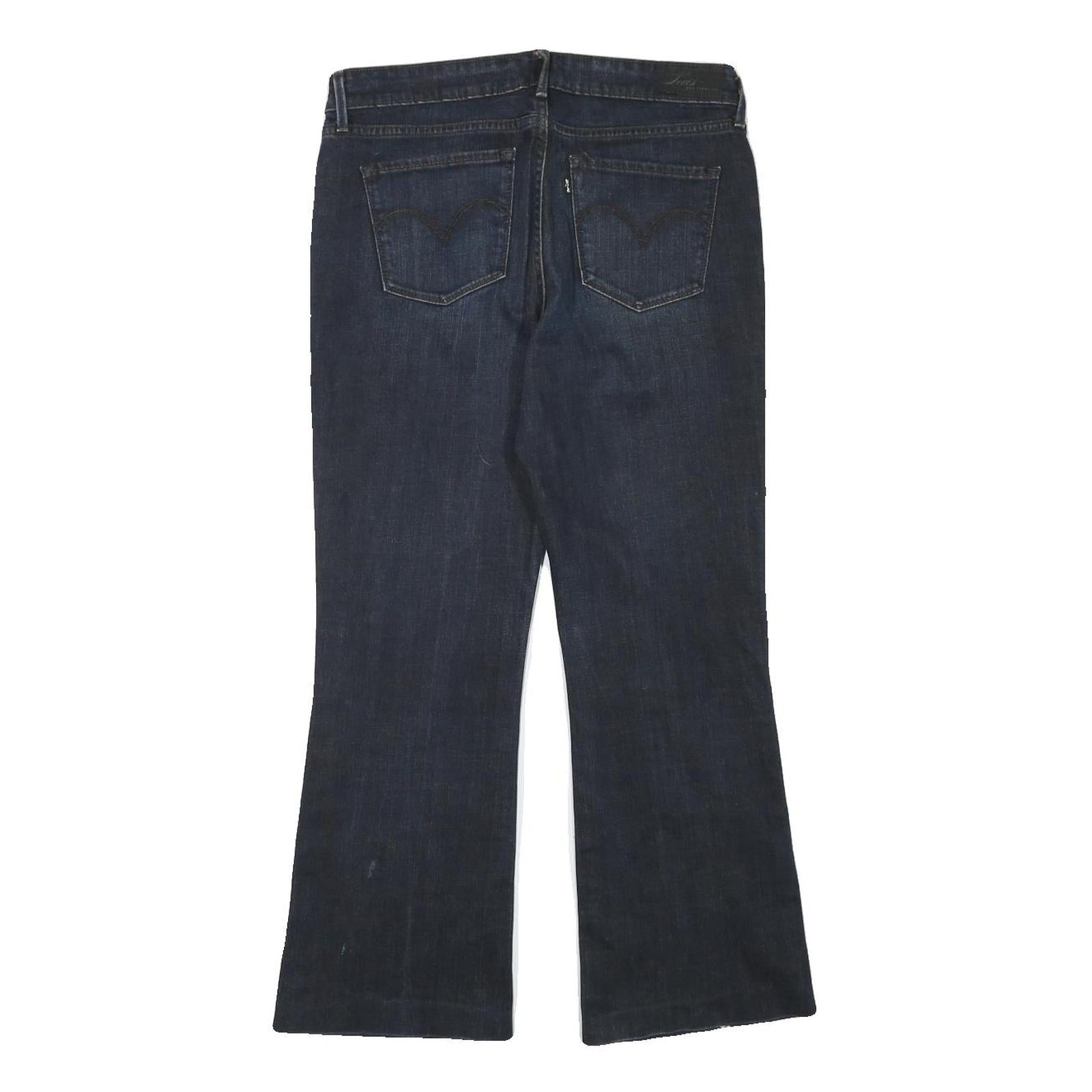 LEVI'S Womens Regular Fit Blue Denim Straight Jeans W30 L26 Classic Cotton Blend