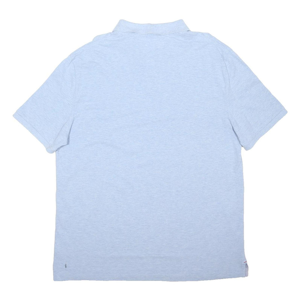 TOMMY HILFIGER Mens Blue Short Sleeve Plain 2XL Cotton Blend Polo Shirt