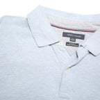 TOMMY HILFIGER Mens Blue Short Sleeve Plain 2XL Cotton Blend Polo Shirt