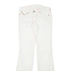 DIESEL Womens Regular Fit White Jeans Cotton Blend Zip W29 L33 Classic Stylish