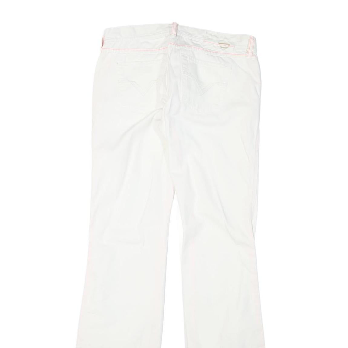 DIESEL Womens Regular Fit White Jeans Cotton Blend Zip W29 L33 Classic Stylish