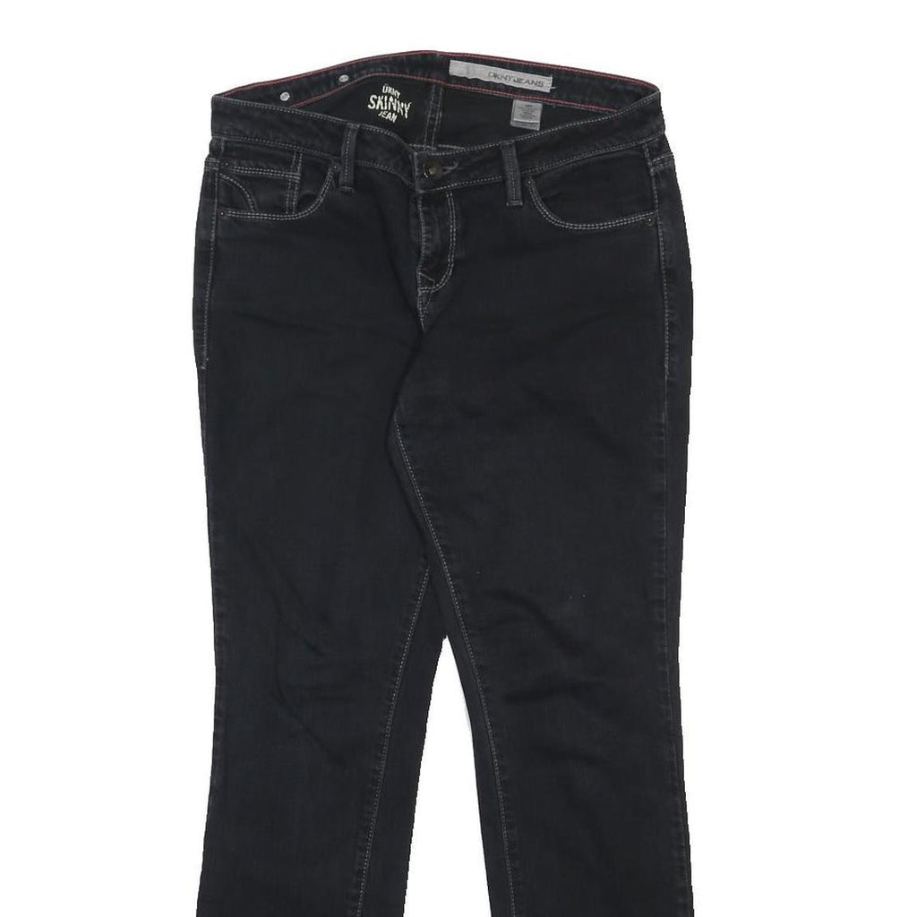 DKNY Womens Slim Black Denim Slim Skinny Jeans Cotton Blend W30 L32 Stylish