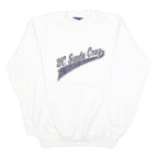 MV SPORT Mens White UC Santa Cruz Crew Neck S Cotton Blend Sweatshirt