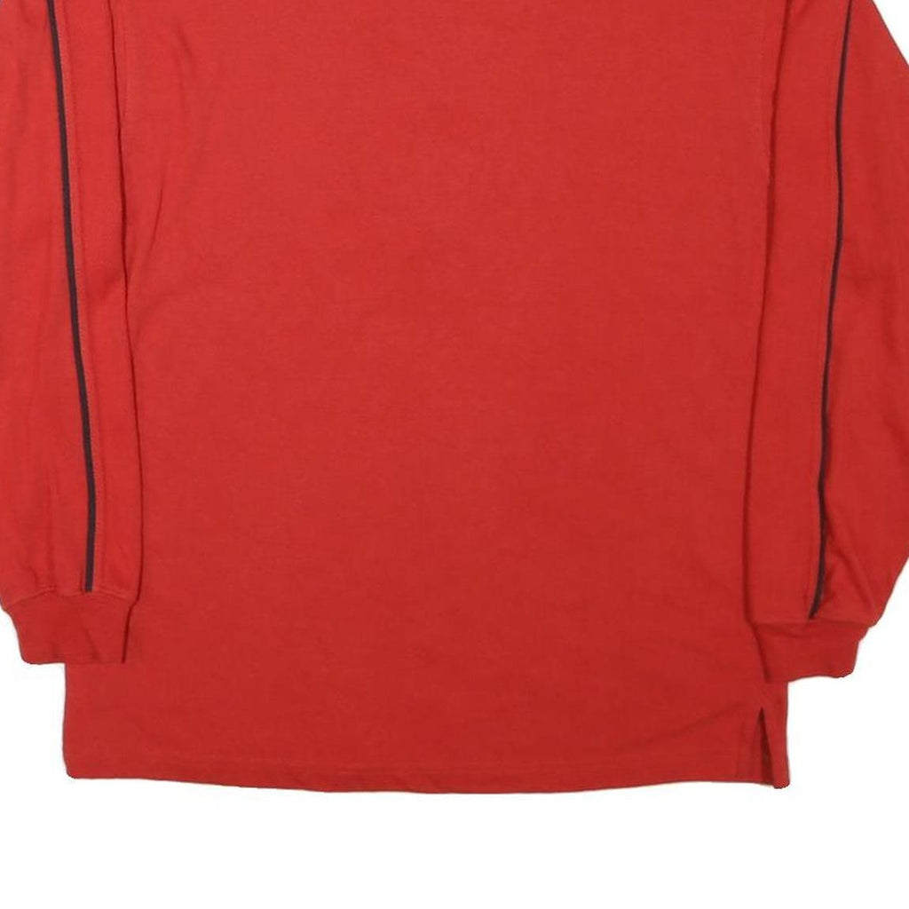 NHL Mens Red Flames Long Sleeve V-Neck Cotton Blend T-Shirt S Sportswear