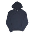 CHAMPION Mens Navy Blue Hoodie S Cotton Blend Pullover Drawstring Pocket