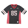 NCAA Womens Black & Red 85 Graphic T-Shirt UK 10 Short Sleeve V-Neck Sportswear