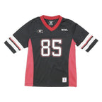 NCAA Womens Black & Red 85 Graphic T-Shirt UK 10 Short Sleeve V-Neck Sportswear