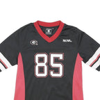NCAA Womens Black & Red 85 Graphic T-Shirt UK 10 Short Sleeve V-Neck Sportswear
