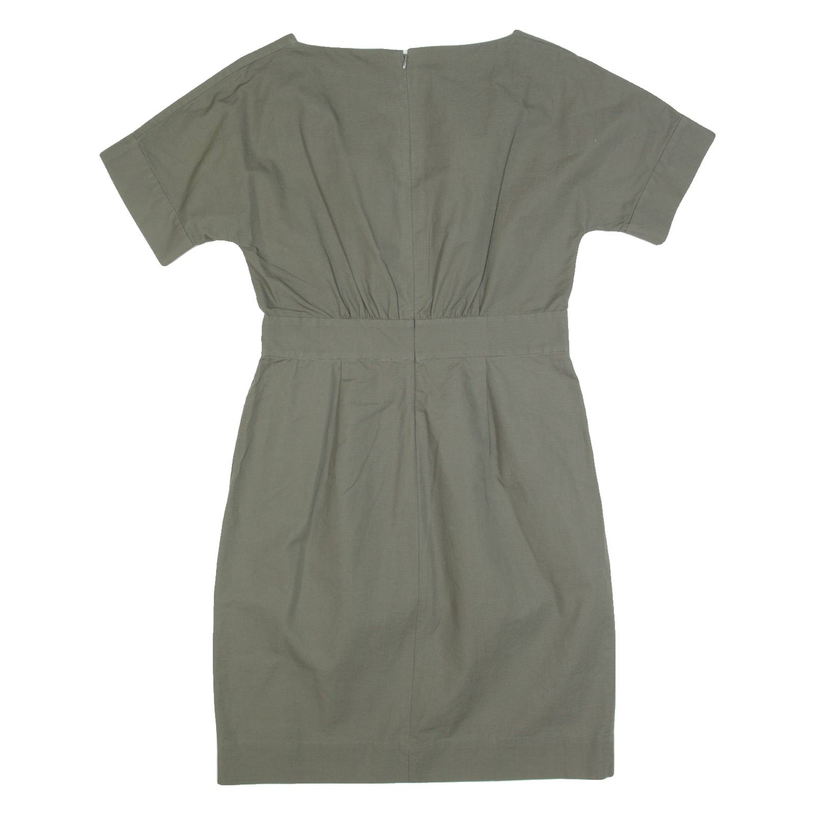 COS Womens Day Dress Green Short Sleeve Knee Length S