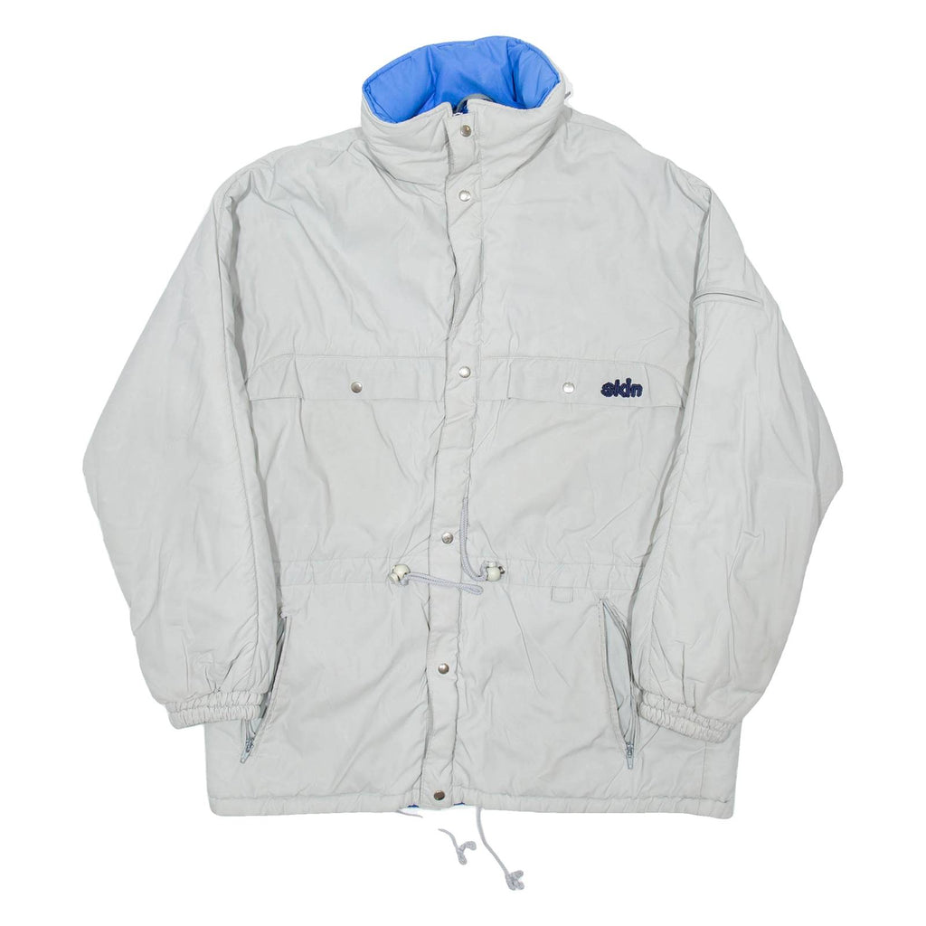 SKIN Mens Parka Coat Grey Hooded M