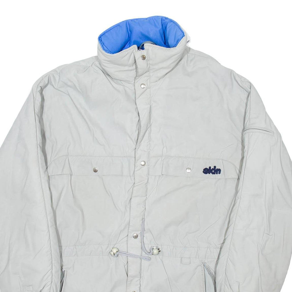 SKIN Mens Parka Coat Grey Hooded M
