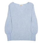 BLEND Womens Blue Jumper V-Neck Basic Knit L Comfortable Stylish Soft