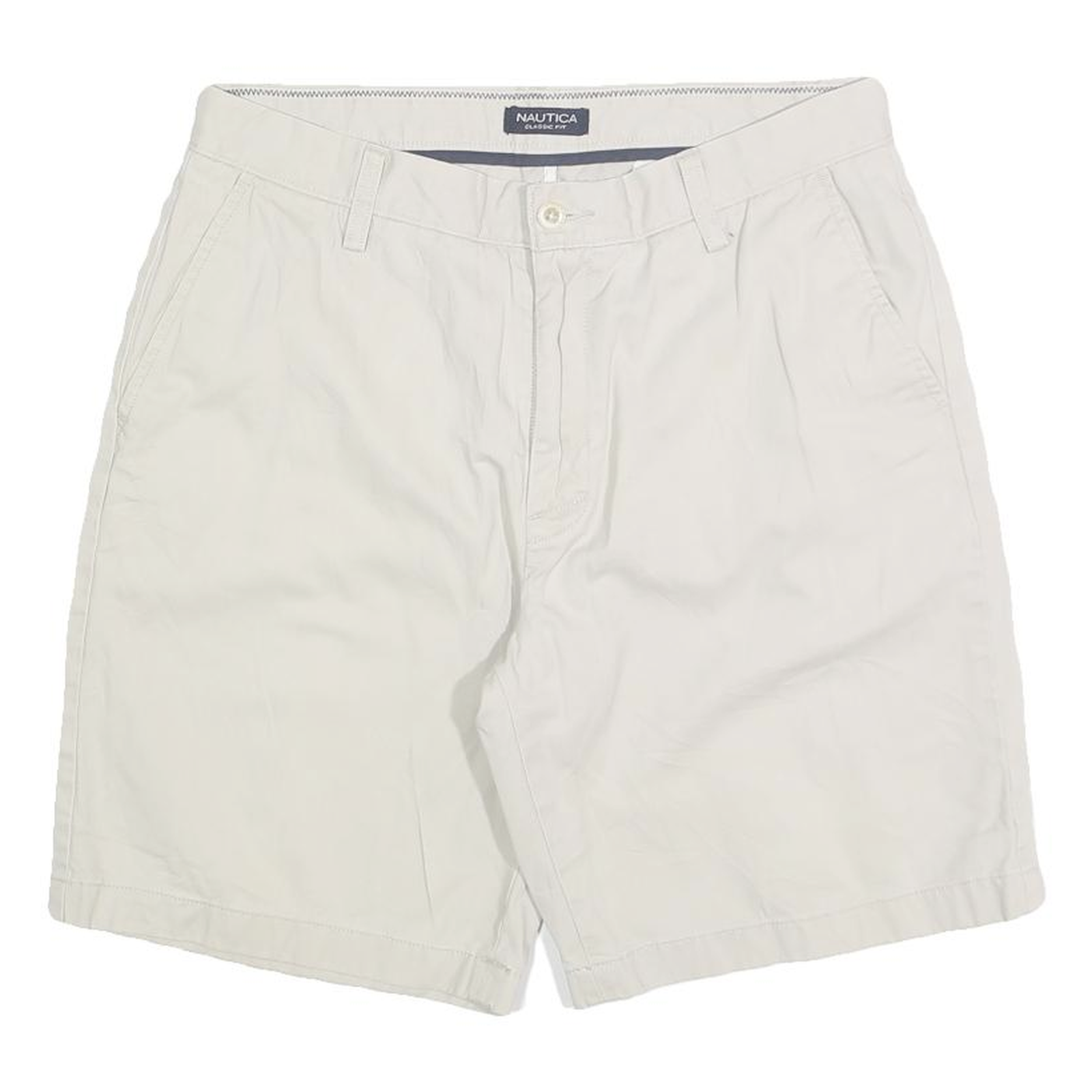 NAUTICA Mens Shorts Beige Casual Plain M W32 Classic Fit Cotton Blend