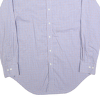 LAUREN RALPH LAUREN Mens Blue & Red Check Shirt L Classic Fit Cotton Long Sleeve
