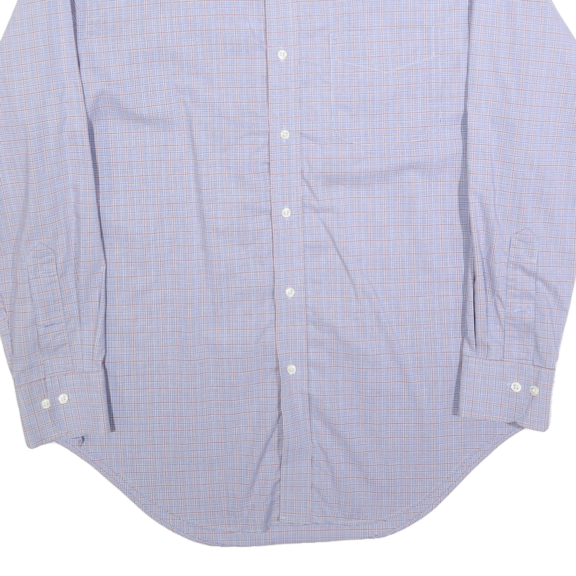 LAUREN RALPH LAUREN Mens Blue & Red Check Shirt L Classic Fit Cotton Long Sleeve