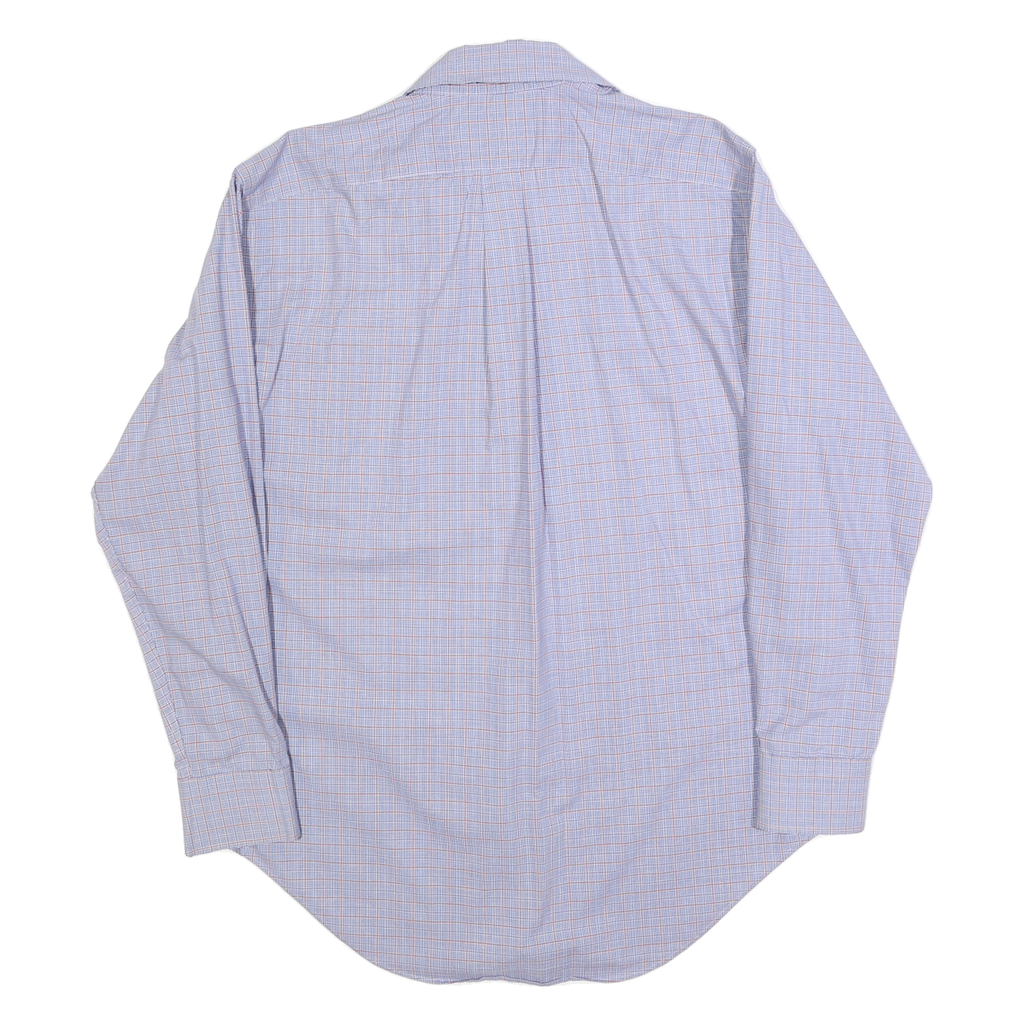 LAUREN RALPH LAUREN Mens Blue & Red Check Shirt L Classic Fit Cotton Long Sleeve