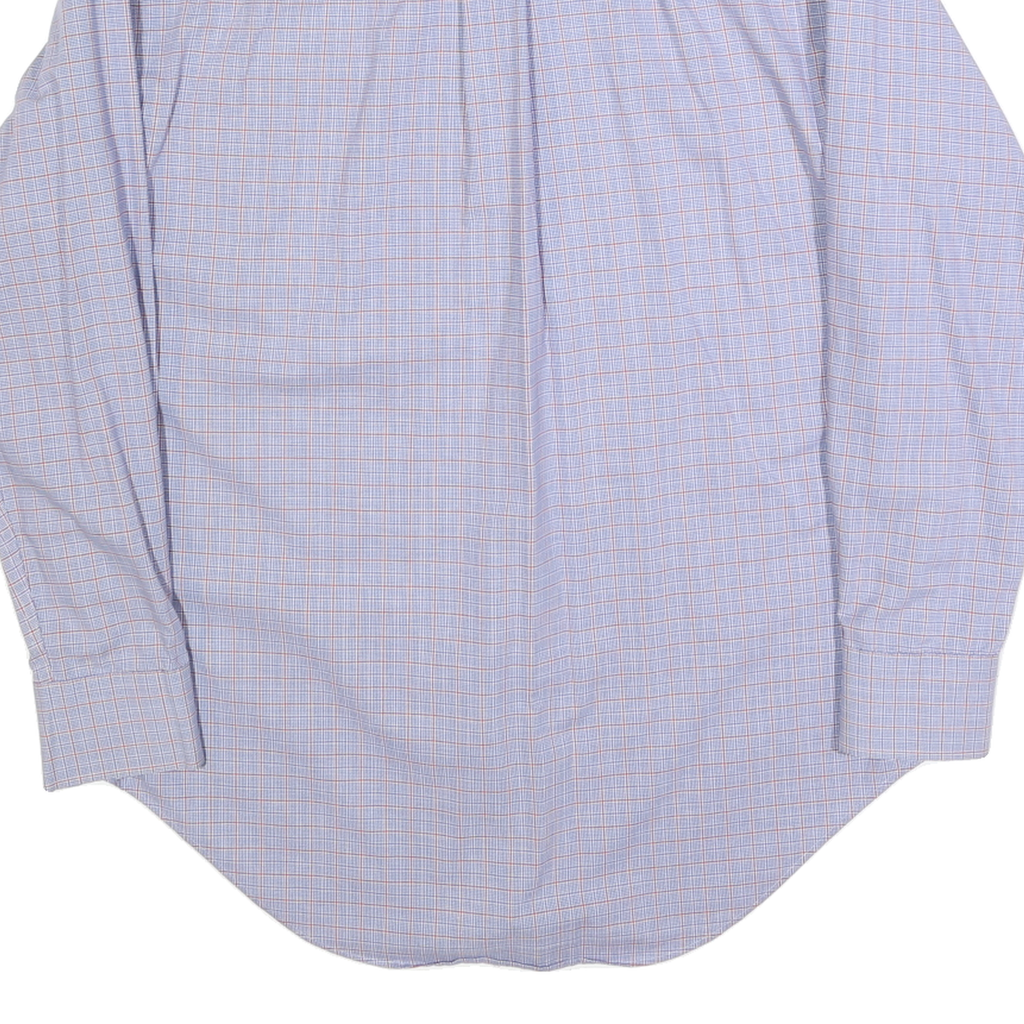 LAUREN RALPH LAUREN Mens Blue & Red Check Shirt L Classic Fit Cotton Long Sleeve